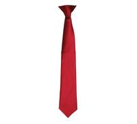 (One size, Burgundy) Premier Colours Mens Satin Clip Tie