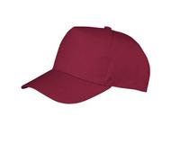 (One Size, Burgundy) Result Boston 5 Panel Baseball Cap