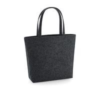 (One Size, Charcoal Melange) BagBase Felt Shopper/Tote