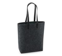 (One Size, Charcoal Melange/Black) Bagbase Adults Unisex Premium Felt Tote