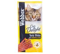 (One Size, Chicken & Liver) Webbox Cats Delight Tasty Sicks (Pack Of 12)
