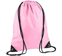 Bagbase Men's Premium Gymsac Water Resistant Bag (11 Litres) in Light Pink Bagbase Light Pink