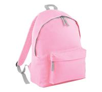 (One Size, Classic Pink/Light Grey) Bagbase Childrens/Kids Fashion Backpack