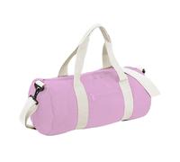 (One Size, CLassic Pink/White) Bagbase Plain Varsity Barrel / Duffle Bag (20 Litres) (Pack of 2)