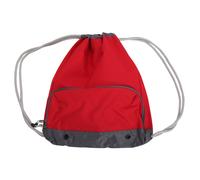 (One Size, Classic Red) Bagbase Athleisure Water Resistant Drawstring Sports Gymsac Bag (Pack of 2)