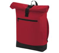 (One Size, Classic Red) Bagbase Roll Top Backpack