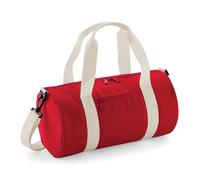 (One Size, Classic Red/Off White) Bagbase Mini Barrel Bag