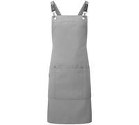 (One Size, Dark Grey) Premier Cross Back Bib Apron