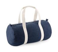 (One Size, Denim Blue) Bagbase Denim Barrel Bag