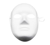 One Size DIY White Blank Mask - Pulp Paper Mask for Men & Women, Great for Dance Parties, Events, Masquerade & Hand-Painted Art Projects