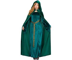 (One Size, Emerald Green) Smiffys Womens/Ladies Deluxe Cloak