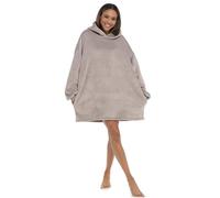 One-Size Fits All Fleece Snuggle Hoodie: A Versatile Wearable Blanket Hoodie for Women, Perfect Oversized Winter oodie for Extra Comfort and Warmth - Mink Beige