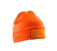 (One Size, Fluorescent Orange) Result Adults Unisex Double Knit Thinsulate Printers Beanie