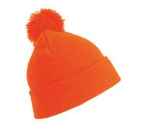 (One Size, Fluorescent Orange) Result Childrens/Kids Winter Essentials Pom Pom Beanie
