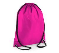 Bagbase Men's Budget Water Resistant Sports Gymsac Drawstring Bag (11 Litres) in Fuchsia Bagbase Fuchsia