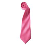 Premier Men's Plain Satin Tie (Narrow Blade) in Fuchsia Premier Fuchsia One Size