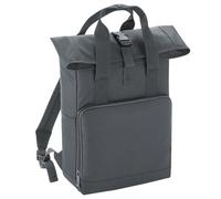 Bagbase Men's Twin Handle Roll-Top Backpack in Mid Grey Bagbase Mid Grey One Size