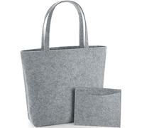 (One Size, Grey Melange) Bagbase Felt Shopper