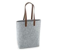(One Size, Grey Melange/Tan) Bagbase Adults Unisex Premium Felt Tote