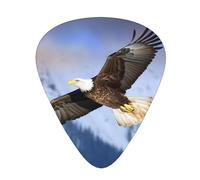One Size Guitar Picks Bulk 3 Different Thickness Personalized Guitar Plectrums With Storage Box Bald Eagle Flying Guitar Accessories For Bass Electric Guitar Acoustic Guitar Lovers