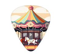 One Size Guitar Picks Bulk 3 Different Thickness Personalized Guitar Plectrums With Storage Box Carousel Guitar Accessories For Bass Electric Guitar Acoustic Guitar Lovers