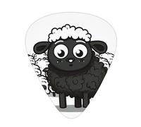 One Size Guitar Picks Bulk 3 Different Thickness Personalized Guitar Plectrums With Storage Box Cartoon Black White Sheep Guitar Accessories For Bass Electric Guitar Acoustic Guitar Lovers