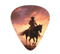 One Size Guitar Picks Bulk 3 Different Thickness Personalized Guitar Plectrums With Storage Box Cowboy West Guitar Accessories For Bass Electric Guitar Acoustic Guitar Lovers