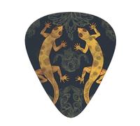 One Size Guitar Picks Bulk 3 Different Thickness Personalized Guitar Plectrums With Storage Box Gecko Lizards Guitar Accessories For Bass Electric Guitar Acoustic Guitar Lovers