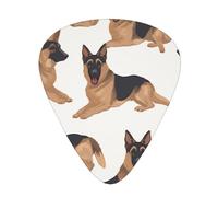 One Size Guitar Picks Bulk 3 Different Thickness Personalized Guitar Plectrums With Storage Box German Shepherd Guitar Accessories For Bass Electric Guitar Acoustic Guitar Lovers