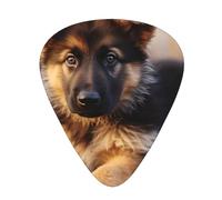 One Size Guitar Picks Bulk 3 Different Thickness Personalized Guitar Plectrums With Storage Box German Shepherd Puppy Guitar Accessories For Bass Electric Guitar Acoustic Guitar Lovers