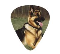 One Size Guitar Picks Bulk 3 Different Thickness Personalized Guitar Plectrums With Storage Box German Shepherd Dog Guitar Accessories For Bass Electric Guitar Acoustic Guitar Lovers