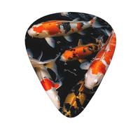 One Size Guitar Picks Bulk 3 Different Thickness Personalized Guitar Plectrums With Storage Box Japan Fancy Koi Carp Fishes Guitar Accessories For Bass Electric Guitar Acoustic Guitar Lovers