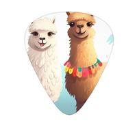 One Size Guitar Picks Bulk 3 Different Thickness Personalized Guitar Plectrums With Storage Box Llama Alpaca Guitar Accessories For Bass Electric Guitar Acoustic Guitar Lovers