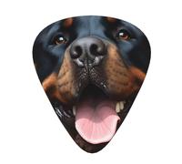 One Size Guitar Picks Bulk 3 Different Thickness Personalized Guitar Plectrums With Storage Box Rottweiler Dogs Tongue Head Guitar Accessories For Bass Electric Guitar Acoustic Guitar Lovers