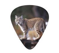 One Size Guitar Picks Bulk 3 Different Thickness Personalized Guitar Plectrums With Storage Box Wild Bobcat Guitar Accessories For Bass Electric Guitar Acoustic Guitar Lovers