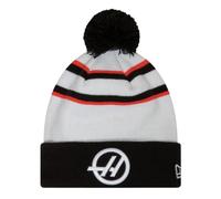 MoneyGram Haas F1 Team Driver Kevin Magnussen 20" White Black Cuff Knit Beanie Hat - Official Merchandise