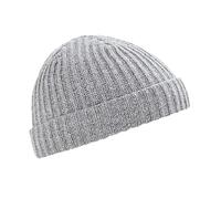 (One Size, Heather Grey) Beechfield Unisex Retro Trawler Winter Beanie Hat
