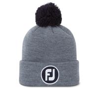 (One Size, Heather Grey) FootJoy Mens Solid Pom Pom Acrylic Fleece Earband Golf Beanie Hat