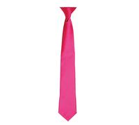 (One size, Hot Pink) Premier Colours Mens Satin Clip Tie (Pack of 2)