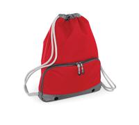 (One Size, Ice Grey) Bagbase Athleisure Water Resistant Drawstring Sports Gymsac Bag