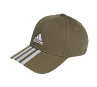Adidas Mens 3 Stripes Cotton Twill Baseball Cap - Khaki Green - One Size - Khaki Green - 100% Cotton Twill