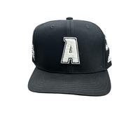 (One Size) Leeds United Men's Snapback Football adidas Varsity Black LU Fitness Cap