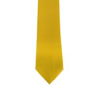 Premier Men's Plain Satin Tie (Narrow Blade) Pack of 2 in Lemon Premier Lemon One Size