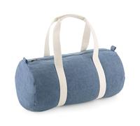 (One Size, Light Denim) Bagbase Denim Barrel Bag