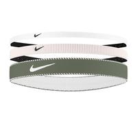 (One Size, Light Pink/White/Green) Nike Classic Mixed Flexible Headband (Pack of 3)