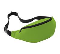 (One Size, Lime) Bagbase Adjustable Belt Bag (2.5 Litres) (Pack of 2)