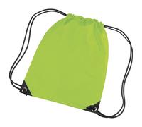 (One Size, Lime) Bagbase Premium Gymsac Water Resistant Bag (11 Litres)