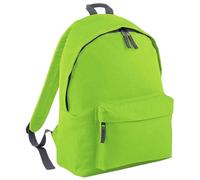 (One Size, Lime Green/Graphite Grey) Bagbase Original Plain Backpack