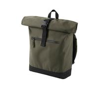 (One Size, Military Green) Bagbase Roll-Top Backpack / Rucksack / Bag (12 Litres) (Pack of 2)