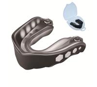 One Size Mouthguard for Braces, Black Shock Doctor Gel Max Mouth Guard, High Impact Protection, Boxing Gum Shield for Men, MMA Mouthguard with Thermal Fit Technology